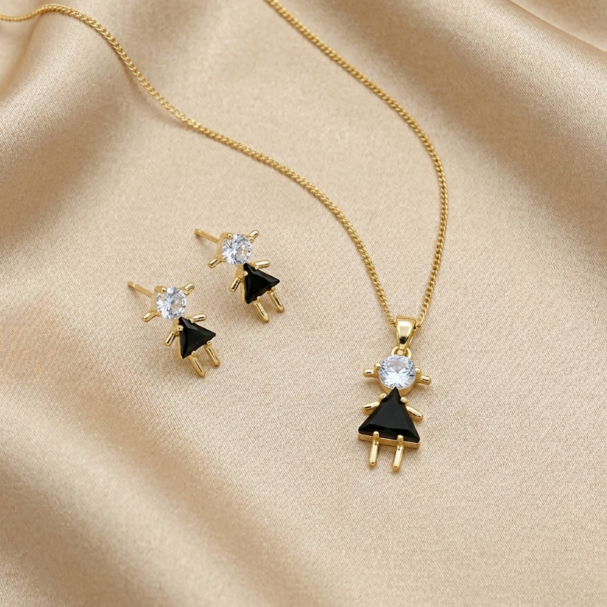 Set de Joyería de Goldfilled Diseño de Muñequita mod. 7106