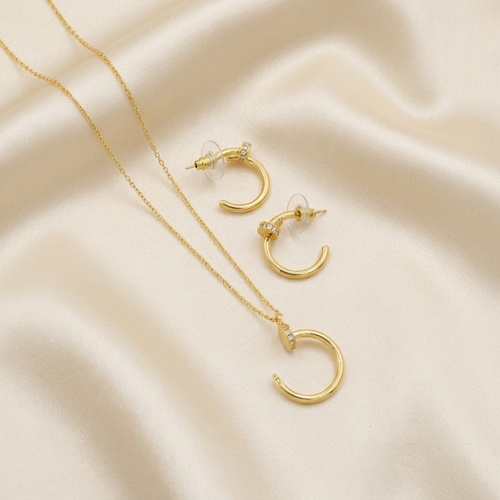 Set de Joyería de Goldfilled Diseño Clavo mod. 7091