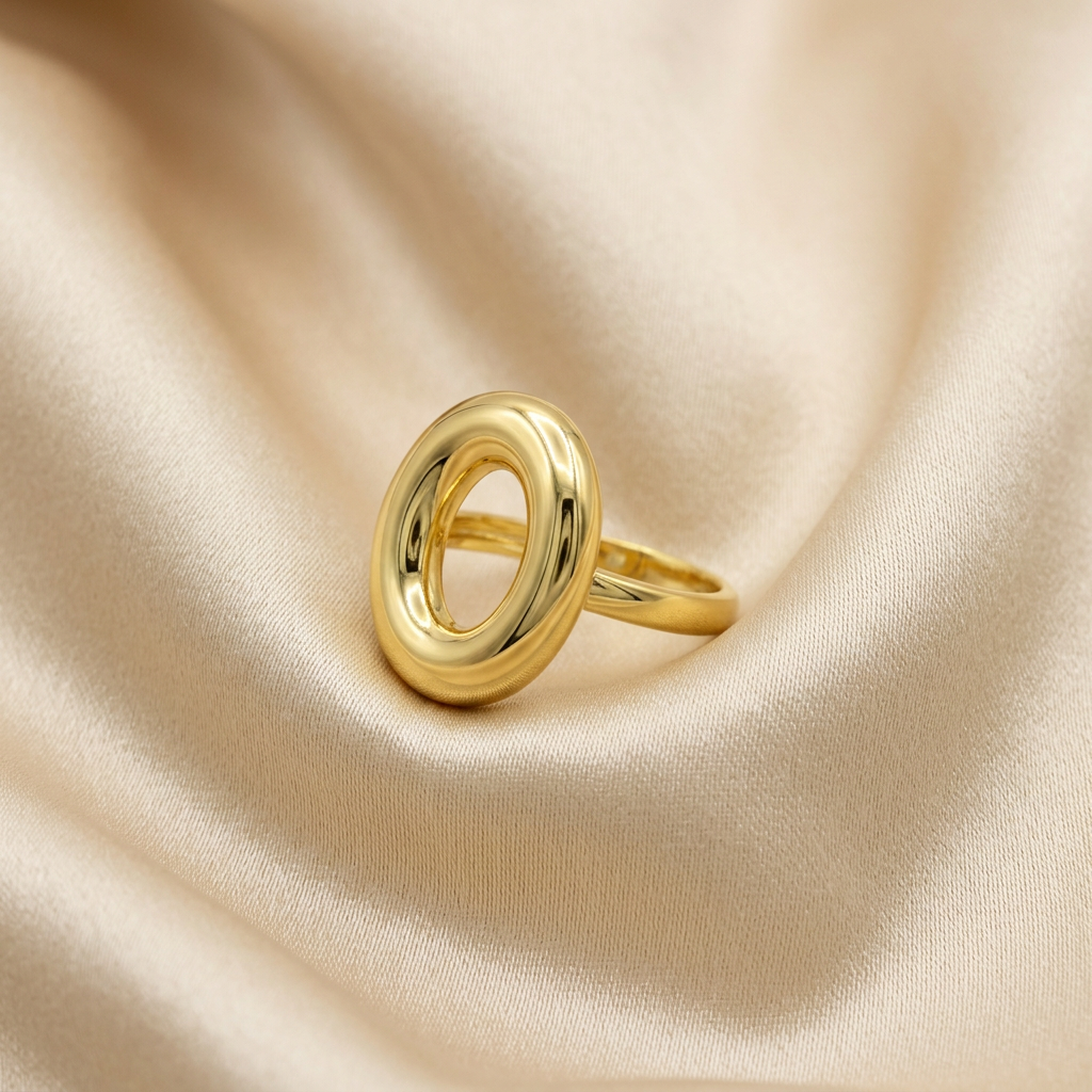 Anillo de Goldfilled Óvalo Liso mod. 6066