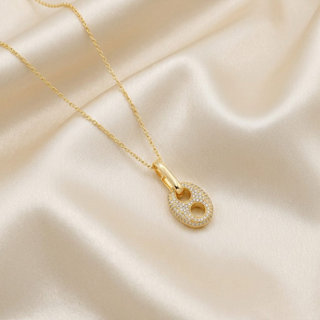 Set de Joyería de Goldfilled Diseño Ovalado mod. 7097