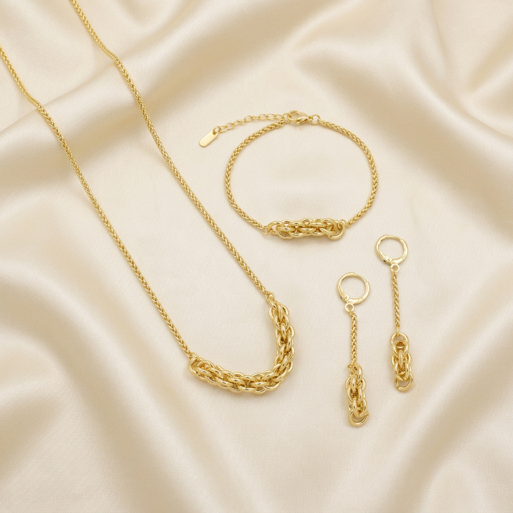 Set de Joyería de Goldfilled Diseño Resorte mod. 7090