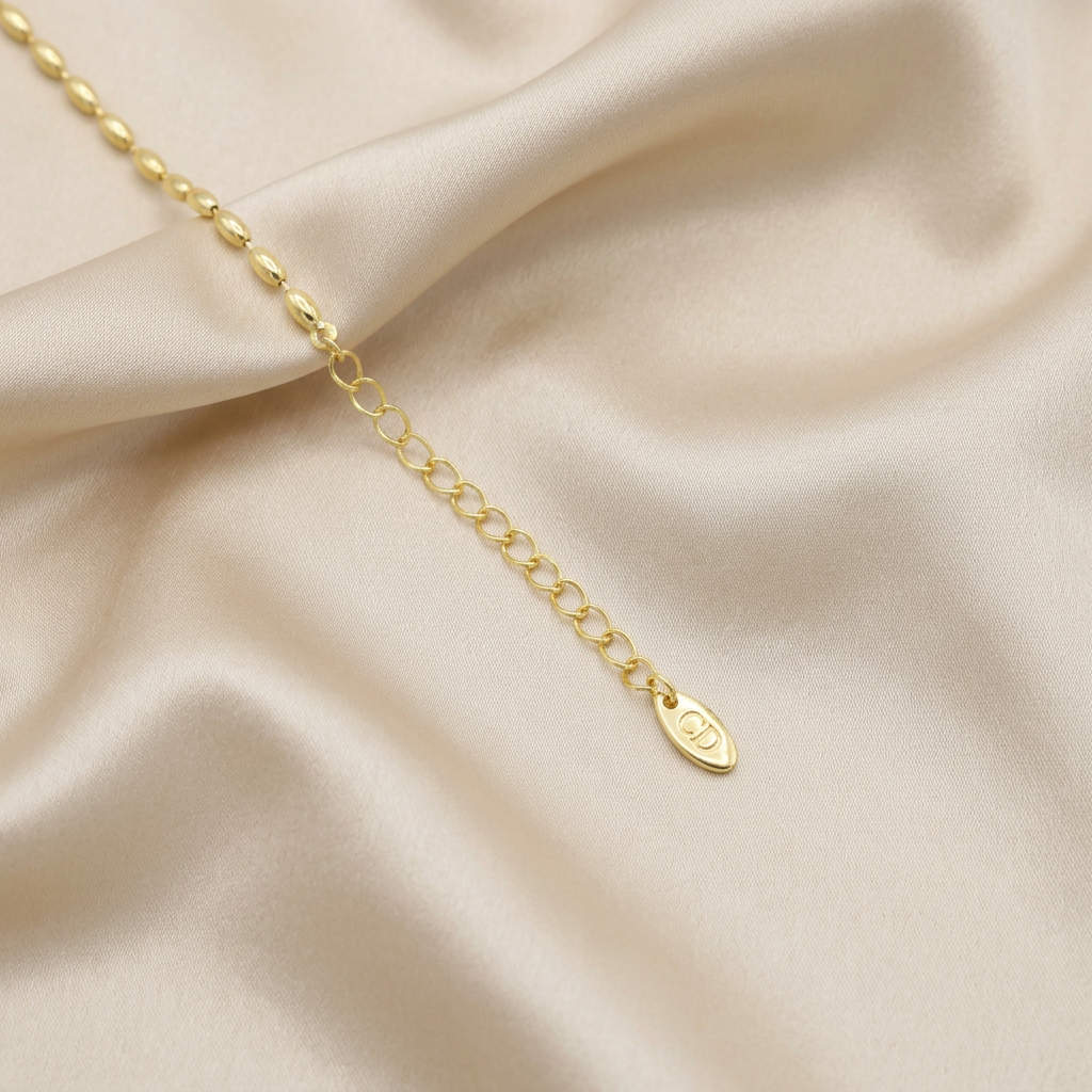 Cadena de Goldfilled Eslabón Ovalado con Zirconia Colgantes mod. 8013