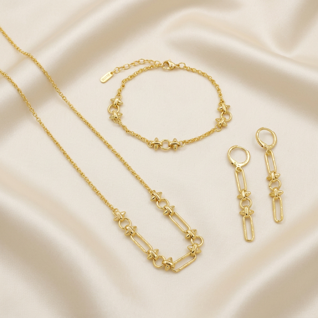 Set de Joyería de Goldfilled Diseño Star mod. 7087