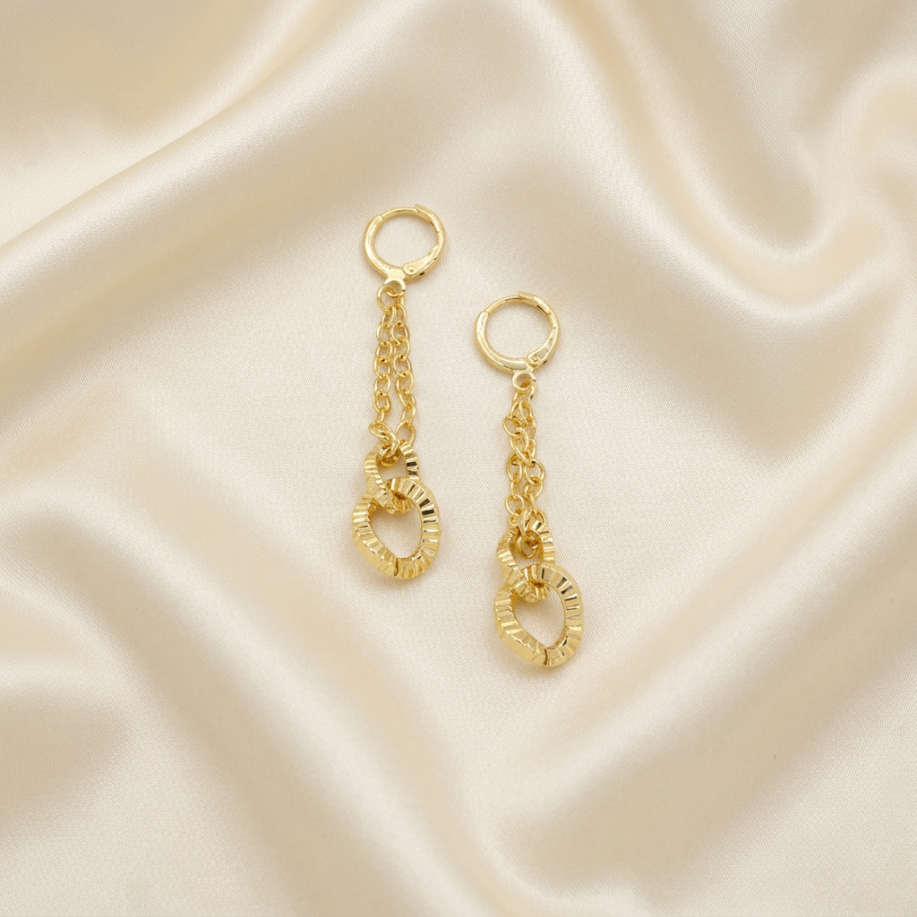 Set de Joyería de Goldfilled Eslabón Diamantado mod. 7089