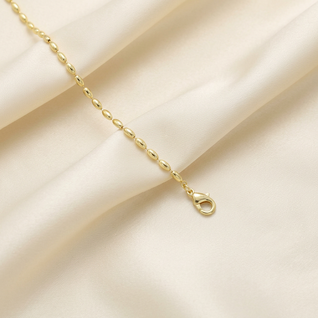 Cadena de Goldfilled Eslabón Ovalado con Zirconia Colgantes mod. 8013