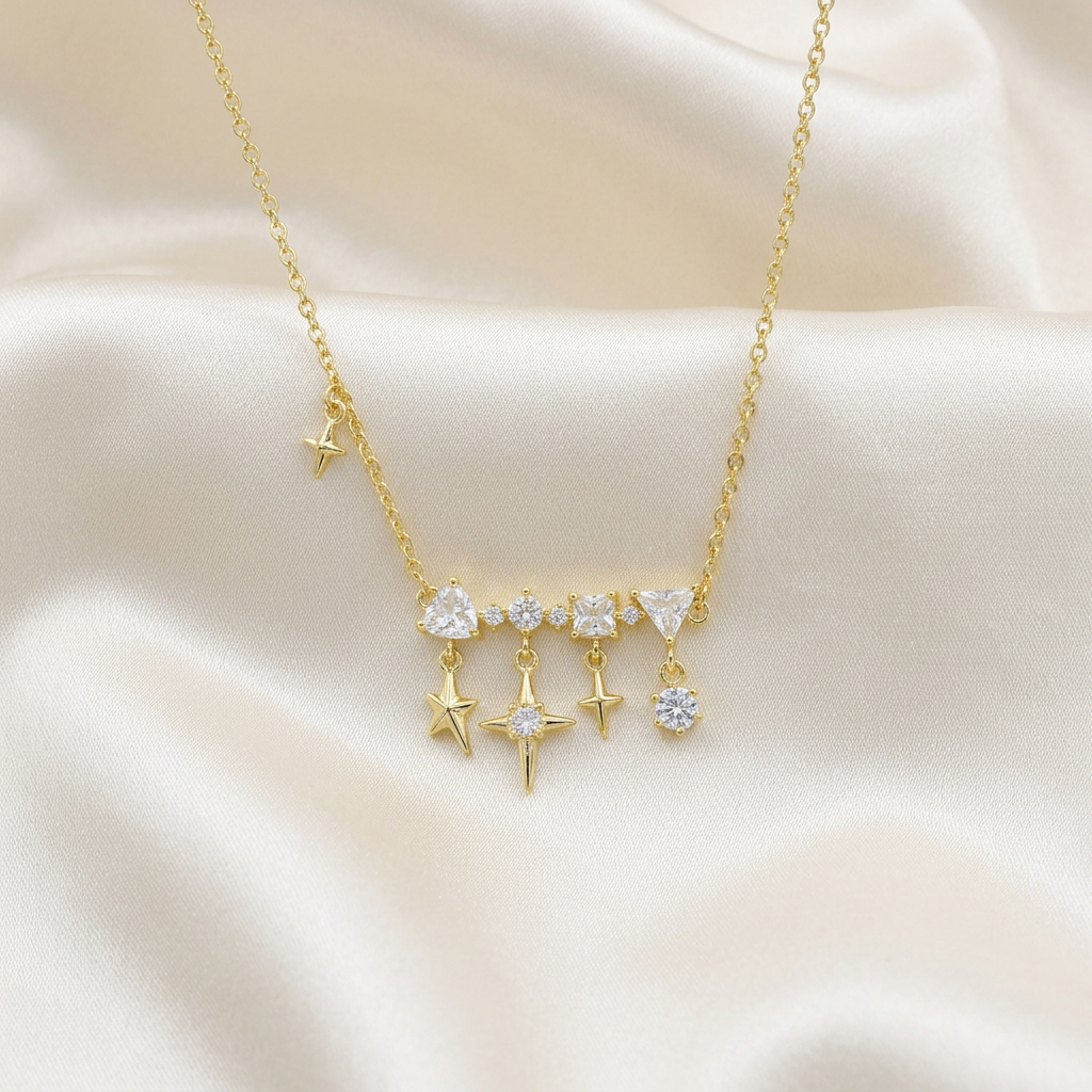 Gargantilla de Goldfilled Estrellas Brillantes mod. 5040