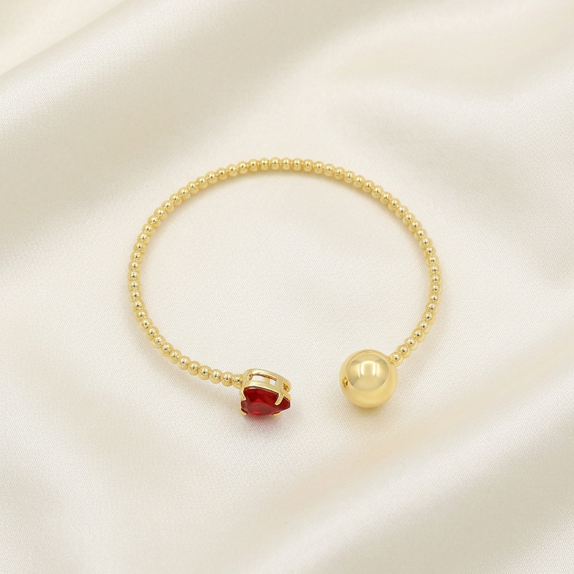 Pulsera de Goldfilled Corazón Rojo mod. 1159