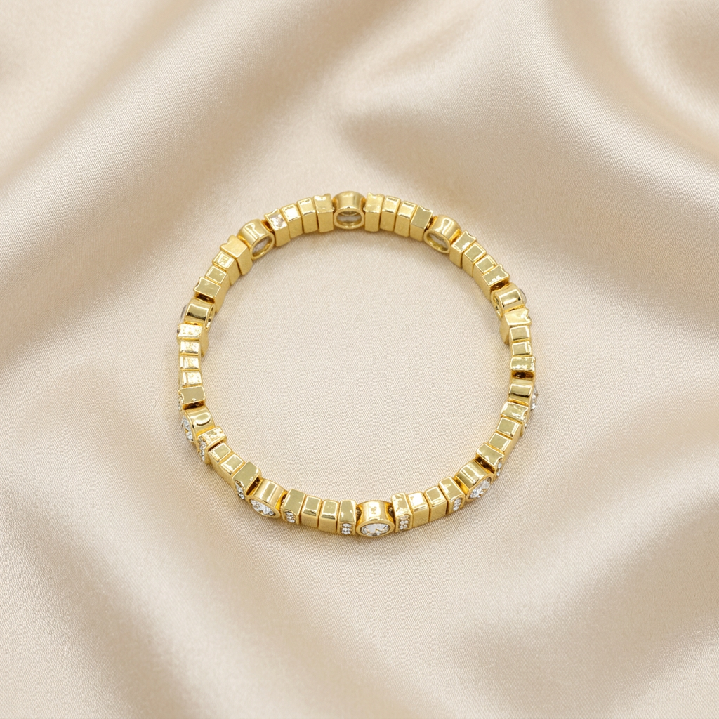 Aro de Goldfilled con Zirconias en Círculo mod. 4031