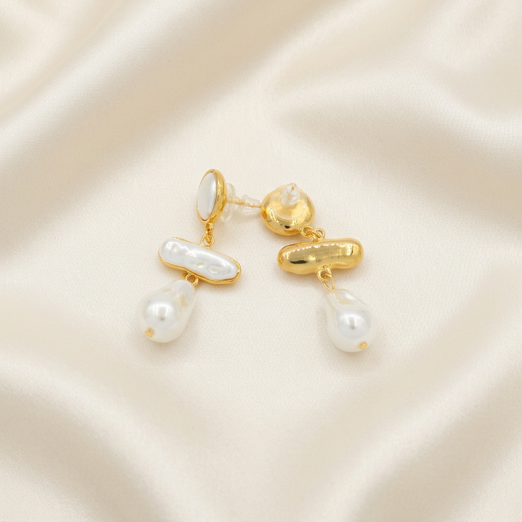 Arete de Goldfilled con Perla mod. 3087