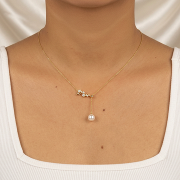 Gargantilla de Goldfilled Estrellas con Perla mod. 5039