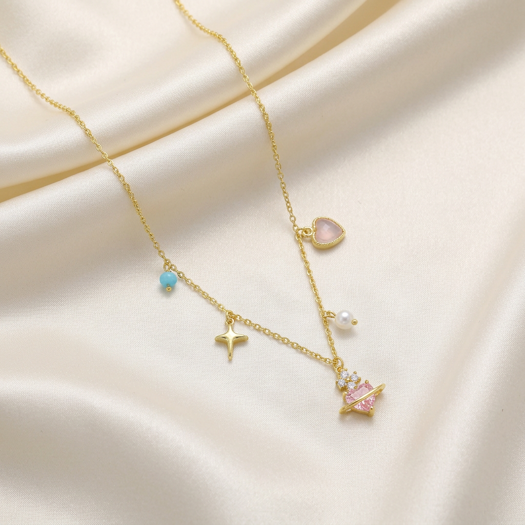 Gargantilla de Goldfilled Diseño Cosmic Heart mod. 5044