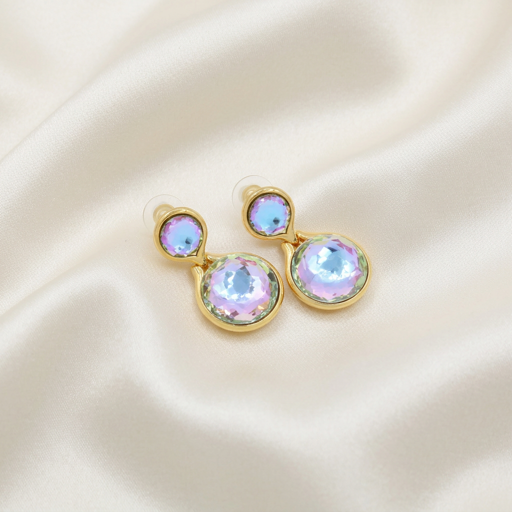 Arete de Goldfilled con Zirconias Tornasol mod. 3081