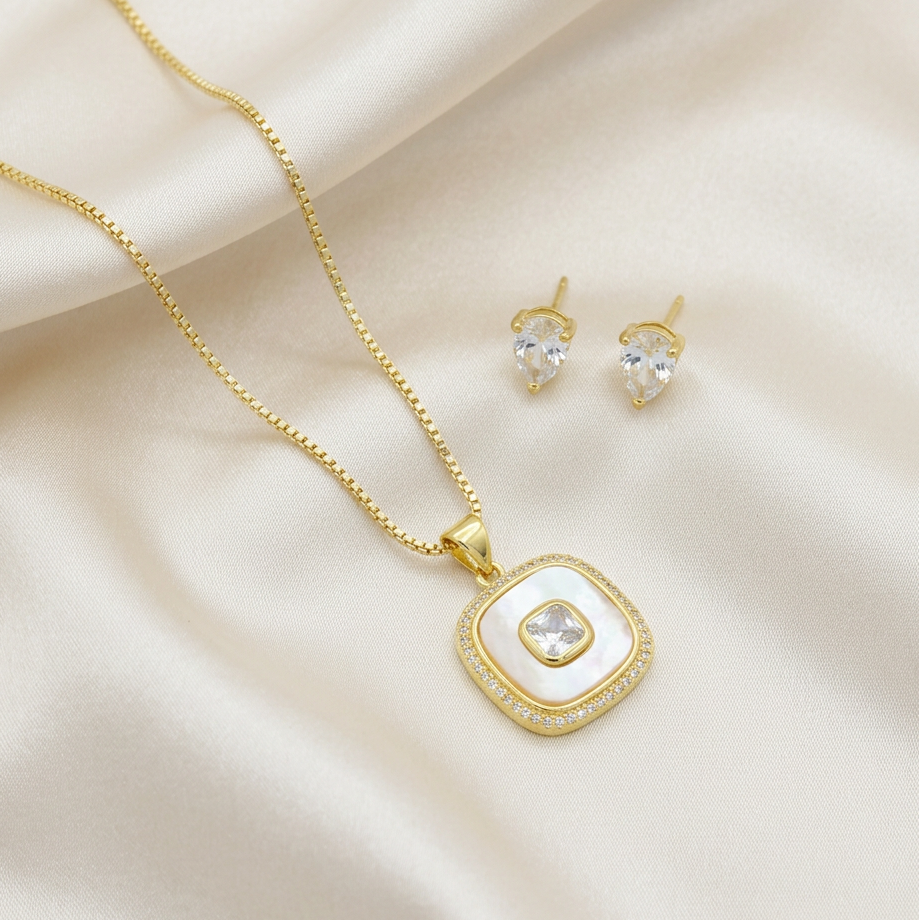 Set de Joyería de Goldfilled Diseño Elegante mod. 7112