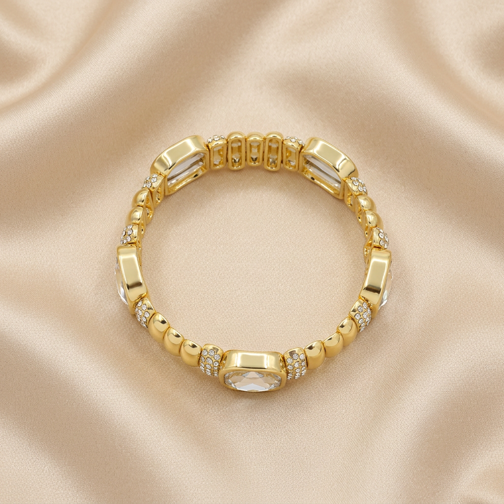 Aro de Goldfilled Elegante con Zirconias Brillantes mod. 4035