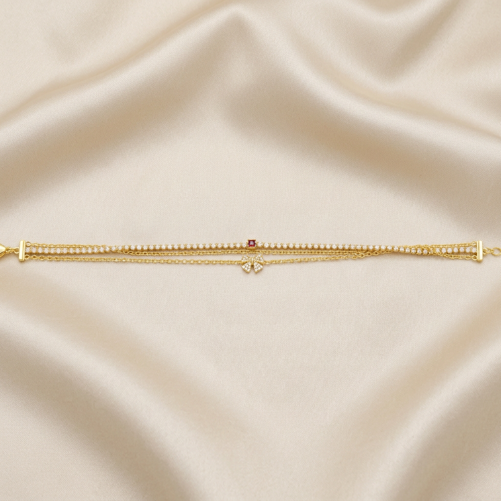 Pulsera de Goldfilled Diseño de Moño mod. 1145