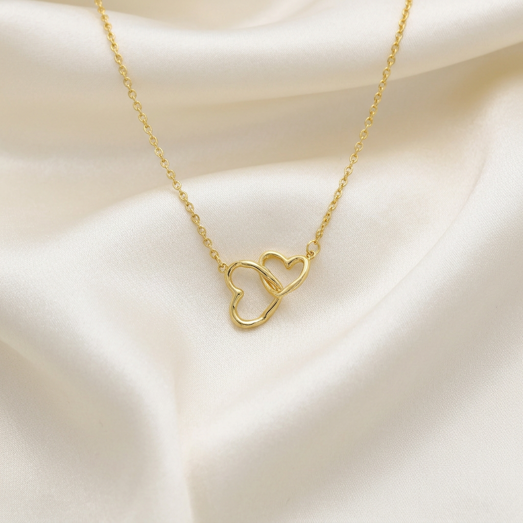 Gargantilla de Goldfilled Corazones Entrelazados mod. 5029