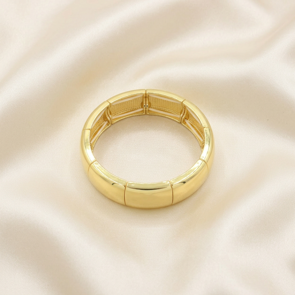 Aro de Goldfilled con Eslabones Brillantes Gruesos mod. 4043