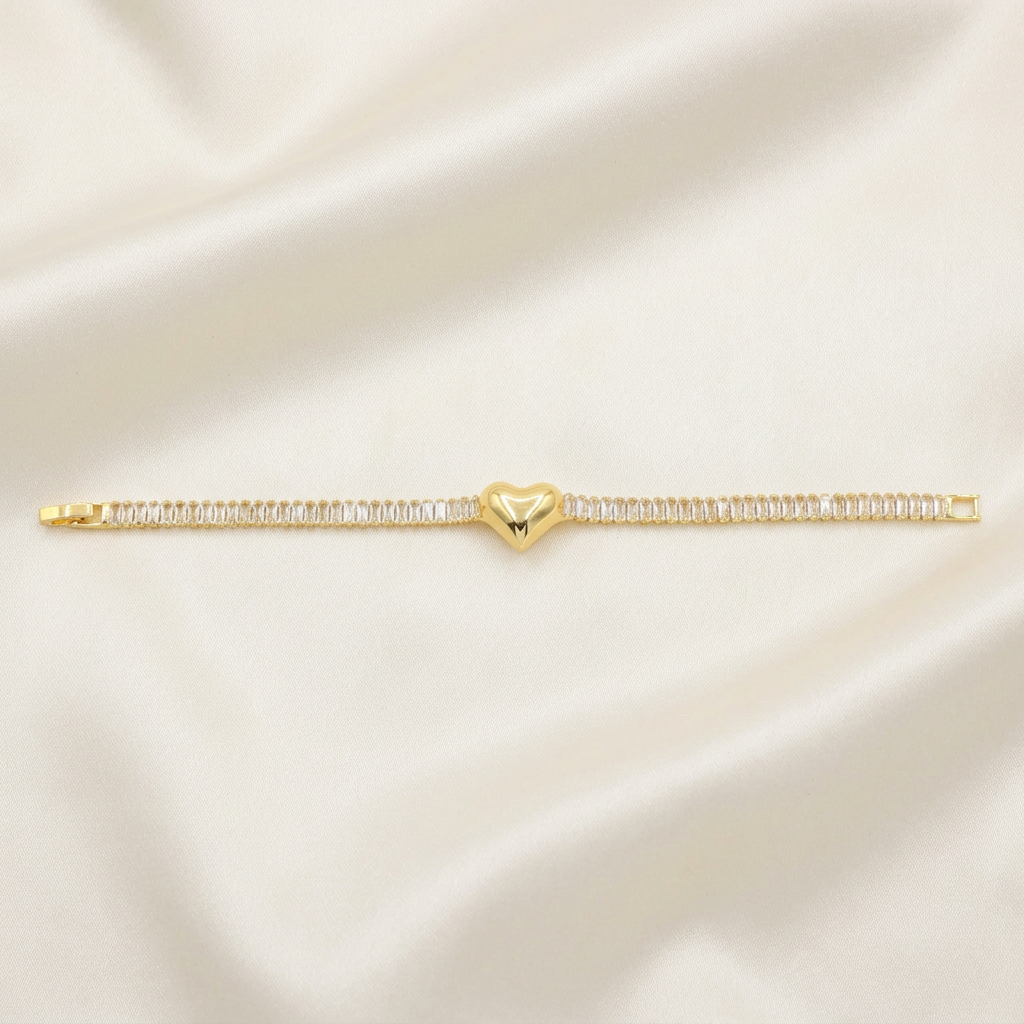 Pulsera de Goldfilled Corazón Inflado mod. 1160