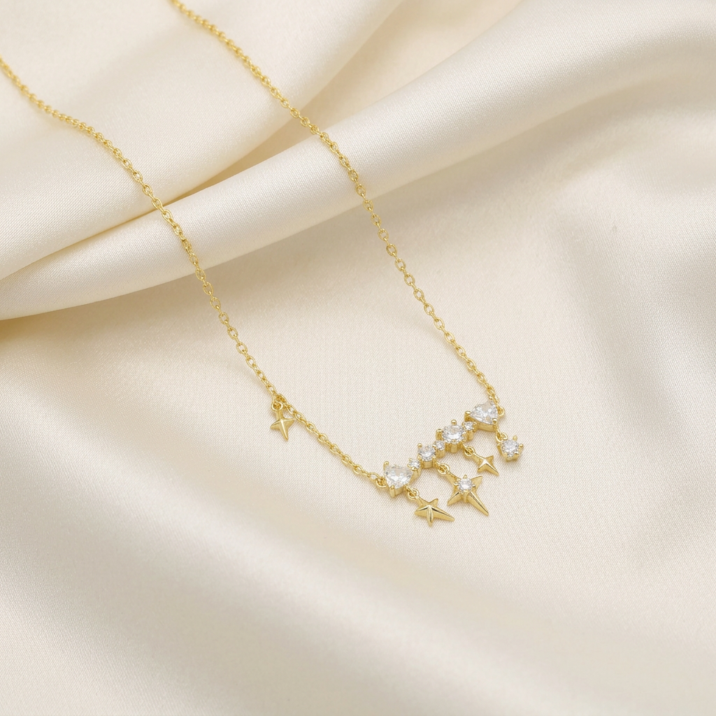 Gargantilla de Goldfilled Estrellas Brillantes mod. 5040