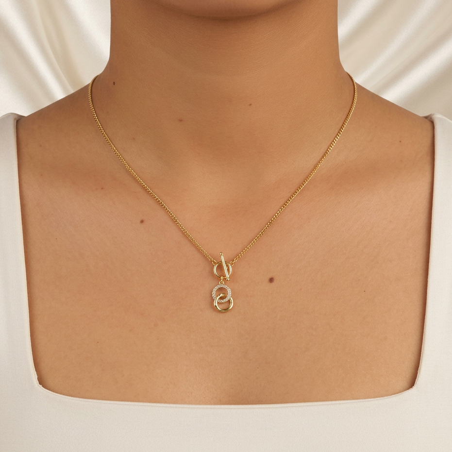Gargantilla de Goldfilled Círculos Entrelazados mod. 5032