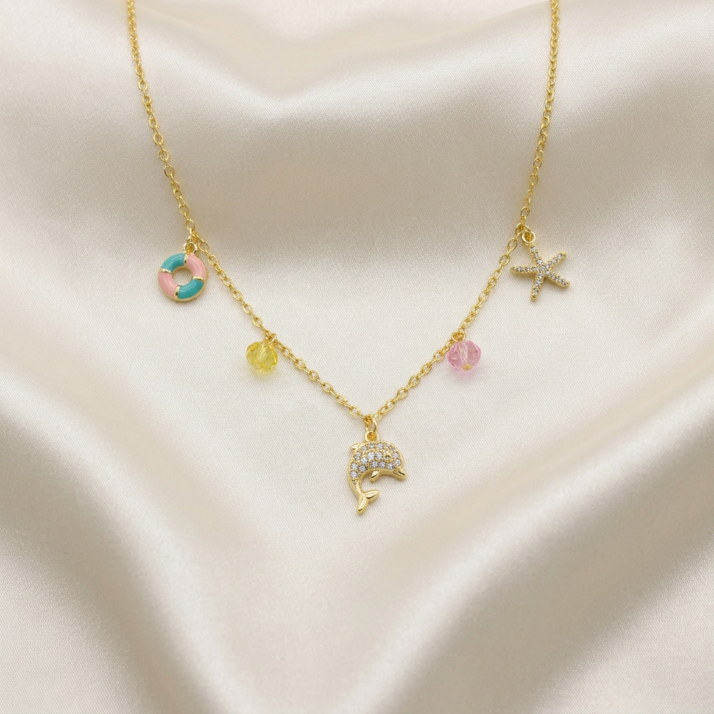 Gargantilla de Goldfilled Diseño Sunny Dolphin mod. 5043