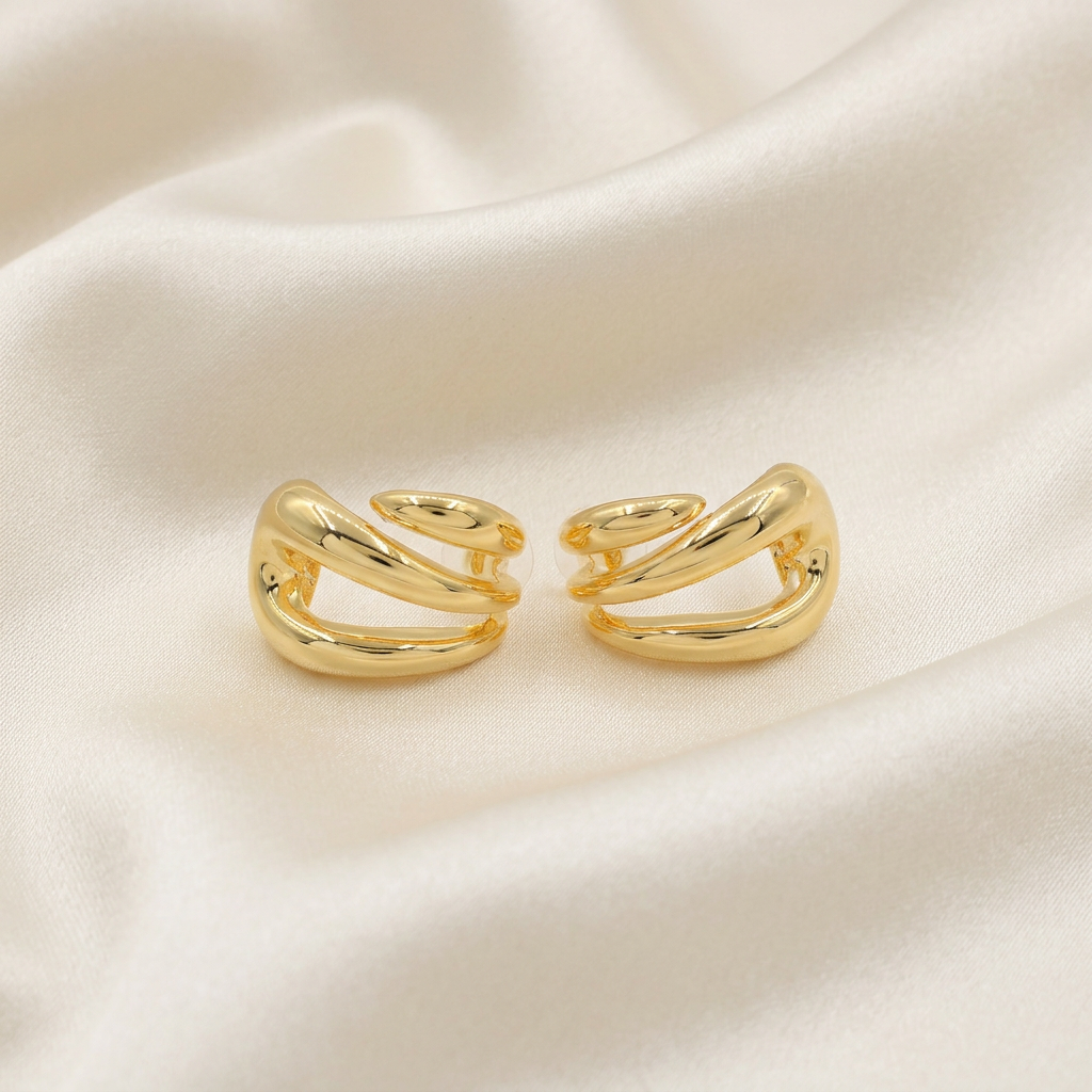 Arete de Goldfilled Diseño Ondulado mod. 3107