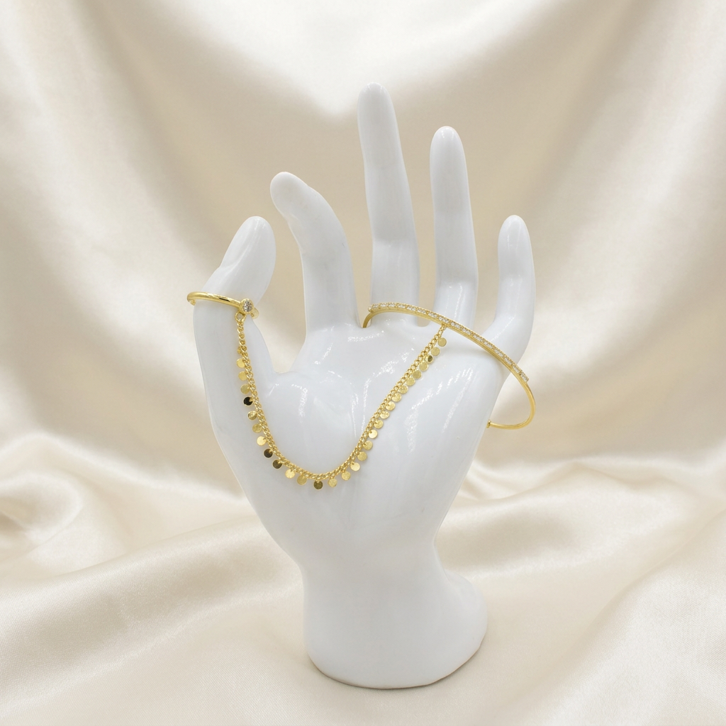 Pulsera Manopla de Goldfilled Plaquitas mod. 1157