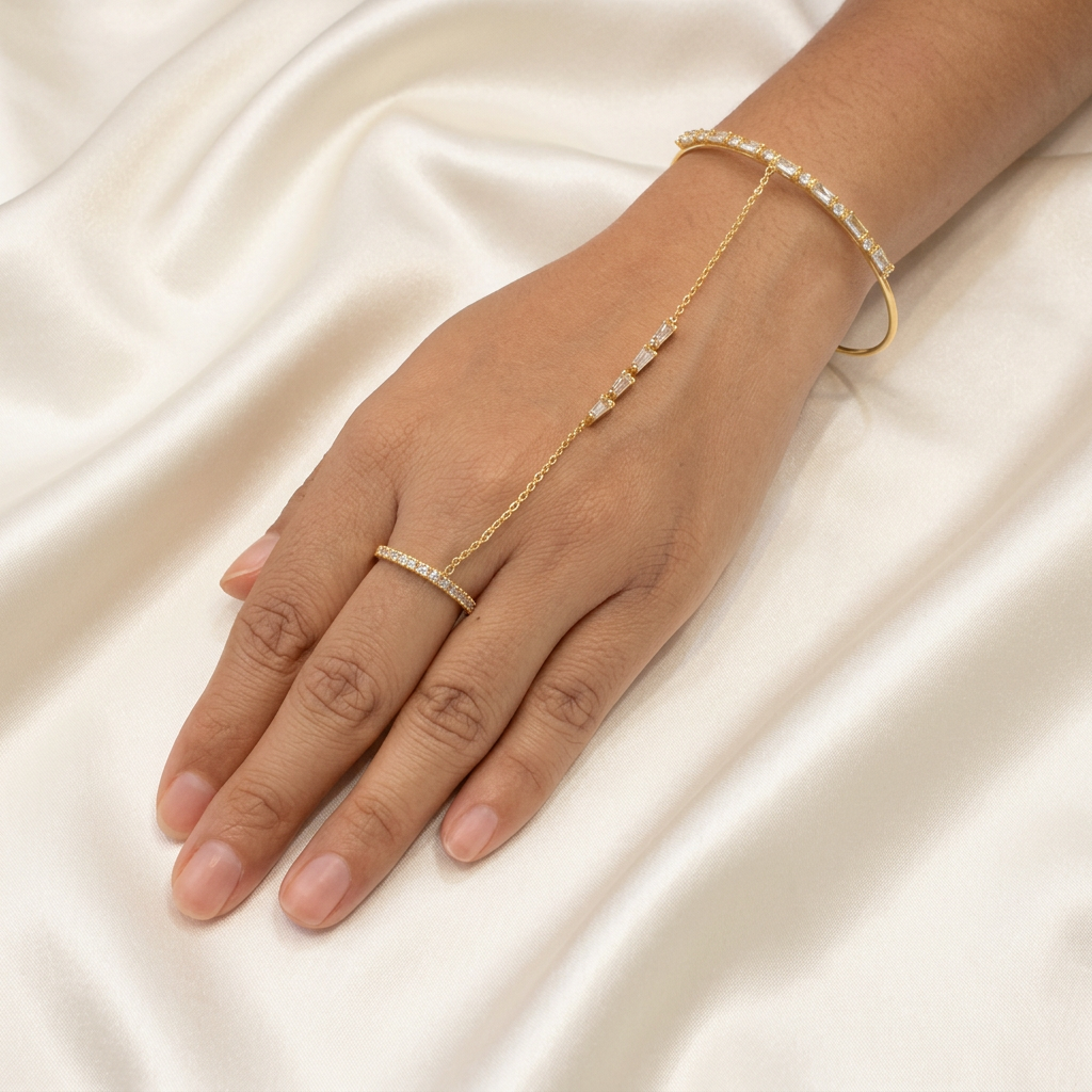 Pulsera Manopla de Goldfilled Diseño Baguette mod. 1153