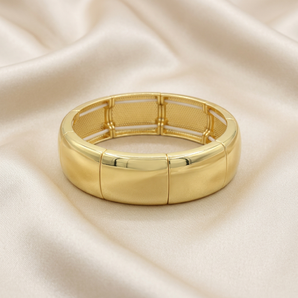 Aro de Goldfilled con Eslabones Brillantes Gruesos mod. 4043