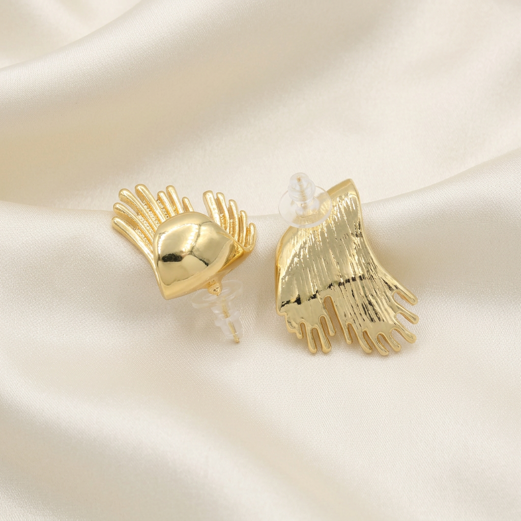 Arete de Goldfilled Diseño de Ola mod. 3100
