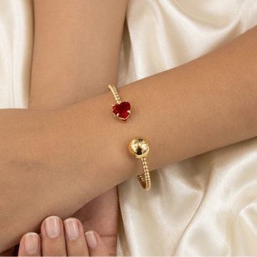 Pulsera de Goldfilled Corazón Rojo mod. 1159