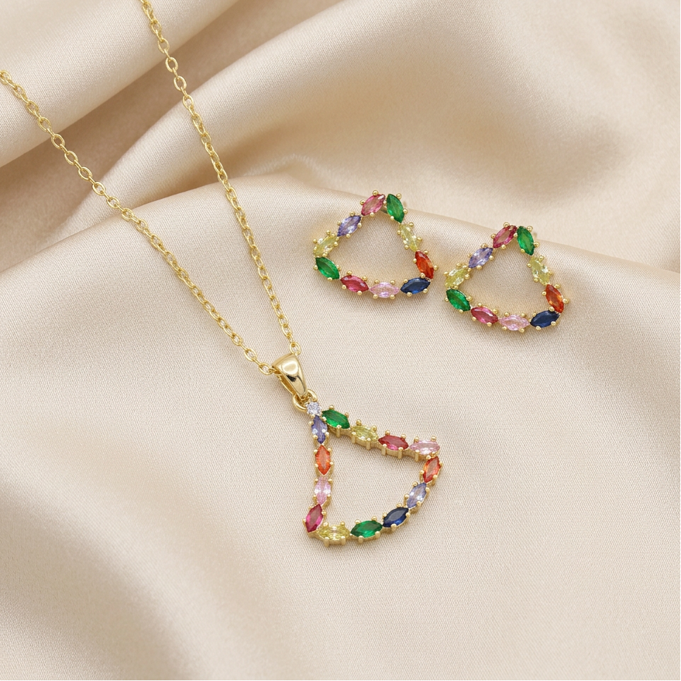 Set de Joyería de Goldfilled Diseño Brillante mod. 7109