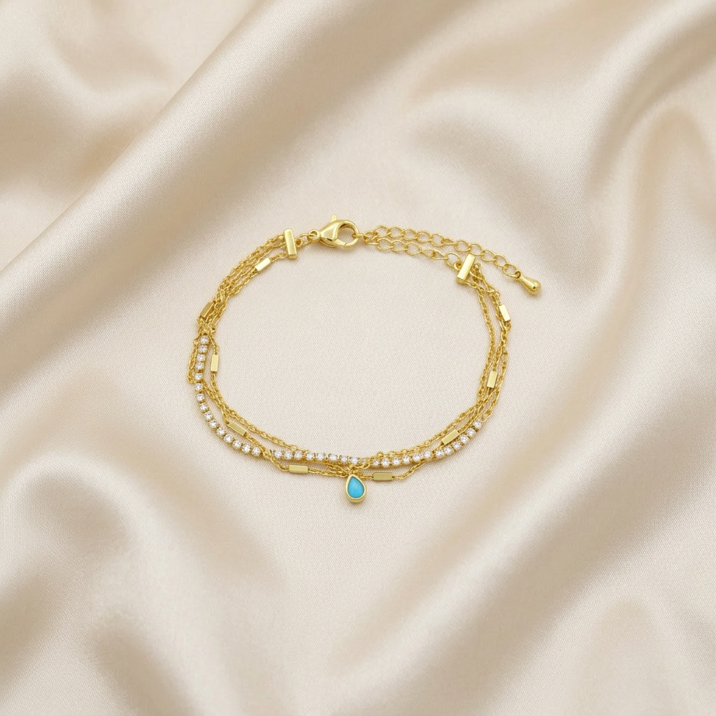 Pulsera de Goldfilled con Diseño de Gota mod. 1143