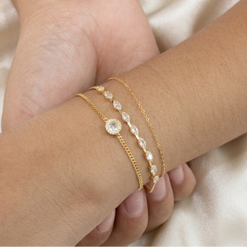 Pulsera de Goldfilled con ZIirconia Circular mod. 1139