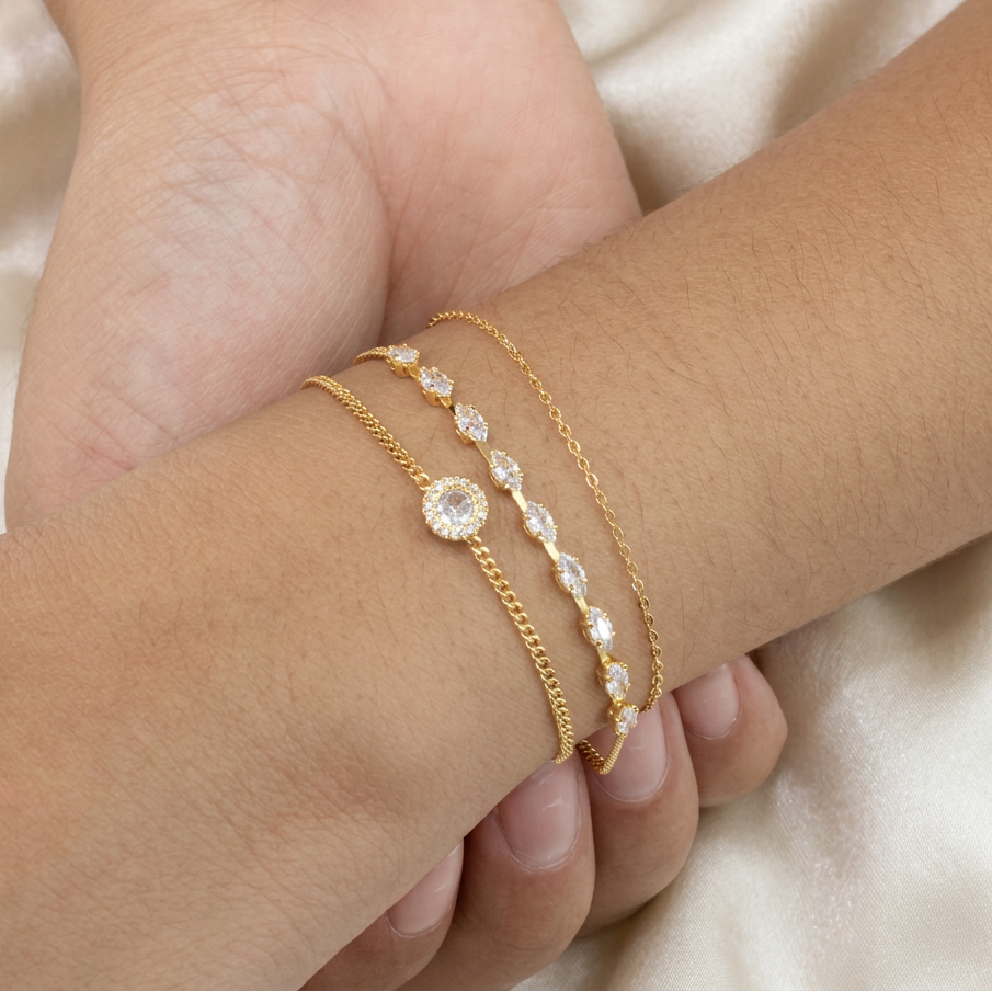 Pulsera de Goldfilled con ZIirconia Circular mod. 1139