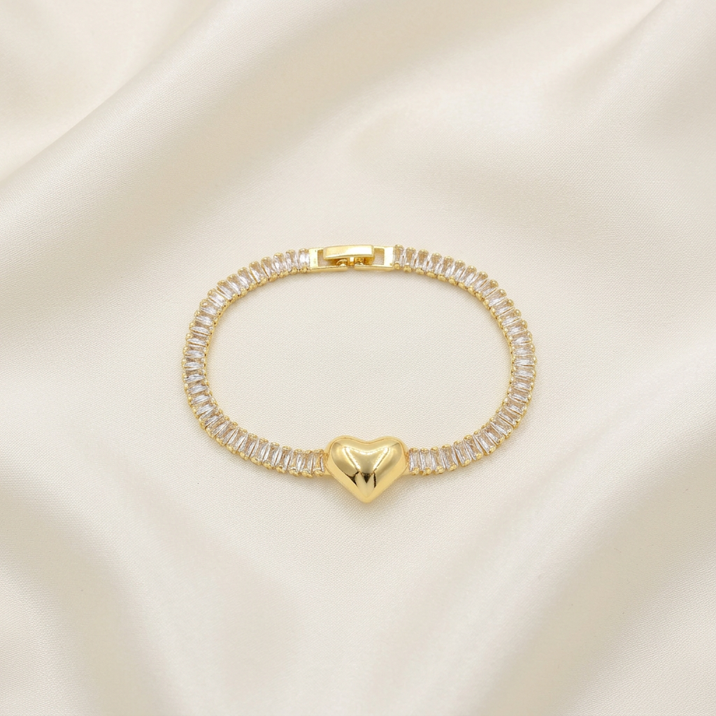 Pulsera de Goldfilled Corazón Inflado mod. 1160