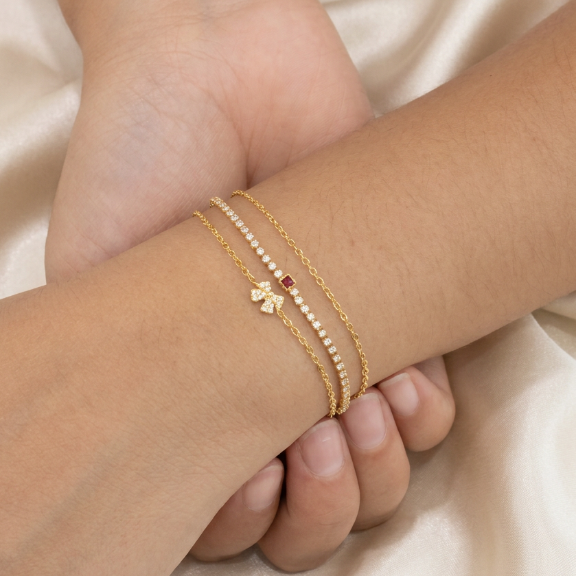 Pulsera de Goldfilled Diseño de Moño mod. 1145