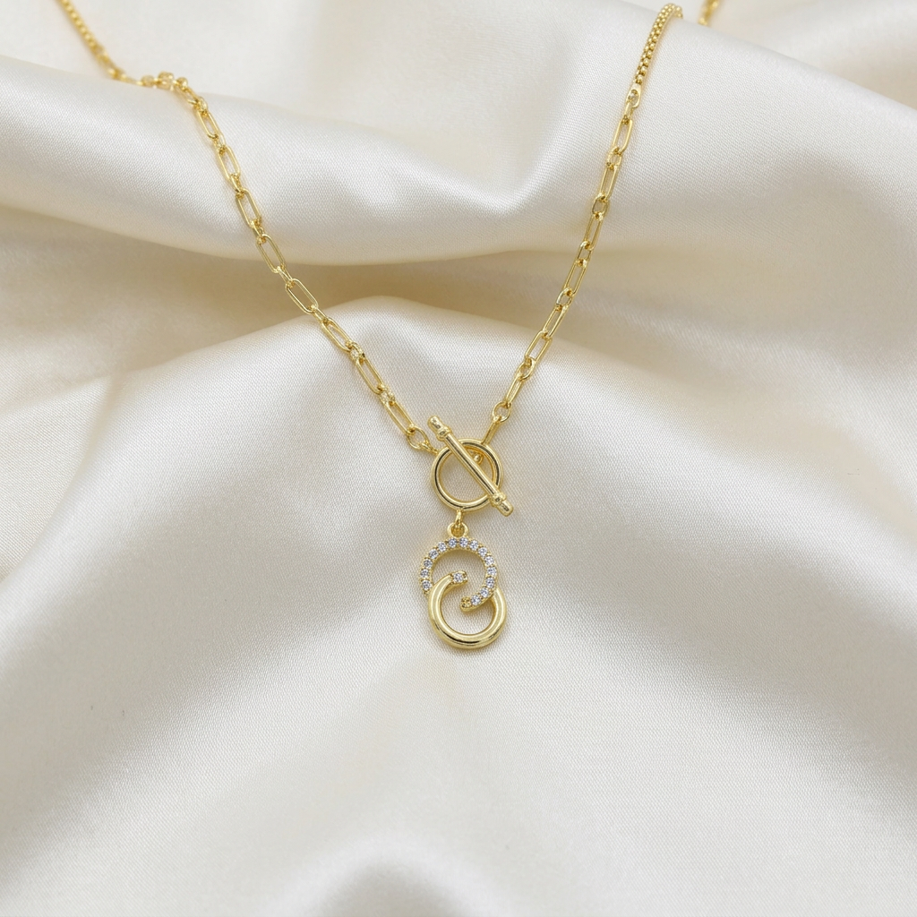Gargantilla de Goldfilled Círculos Entrelazados mod. 5032