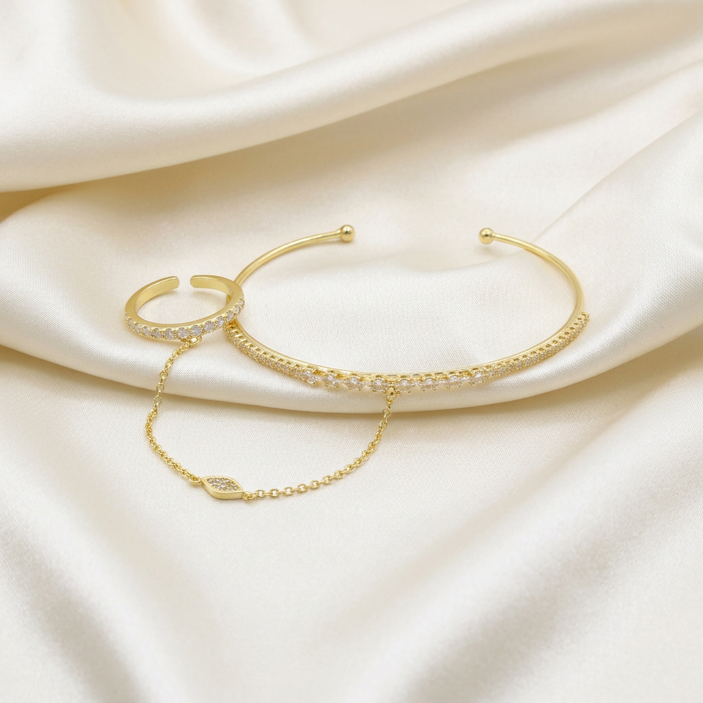 Pulsera Manopla de Goldfilled Ojo Brillante mod. 1152
