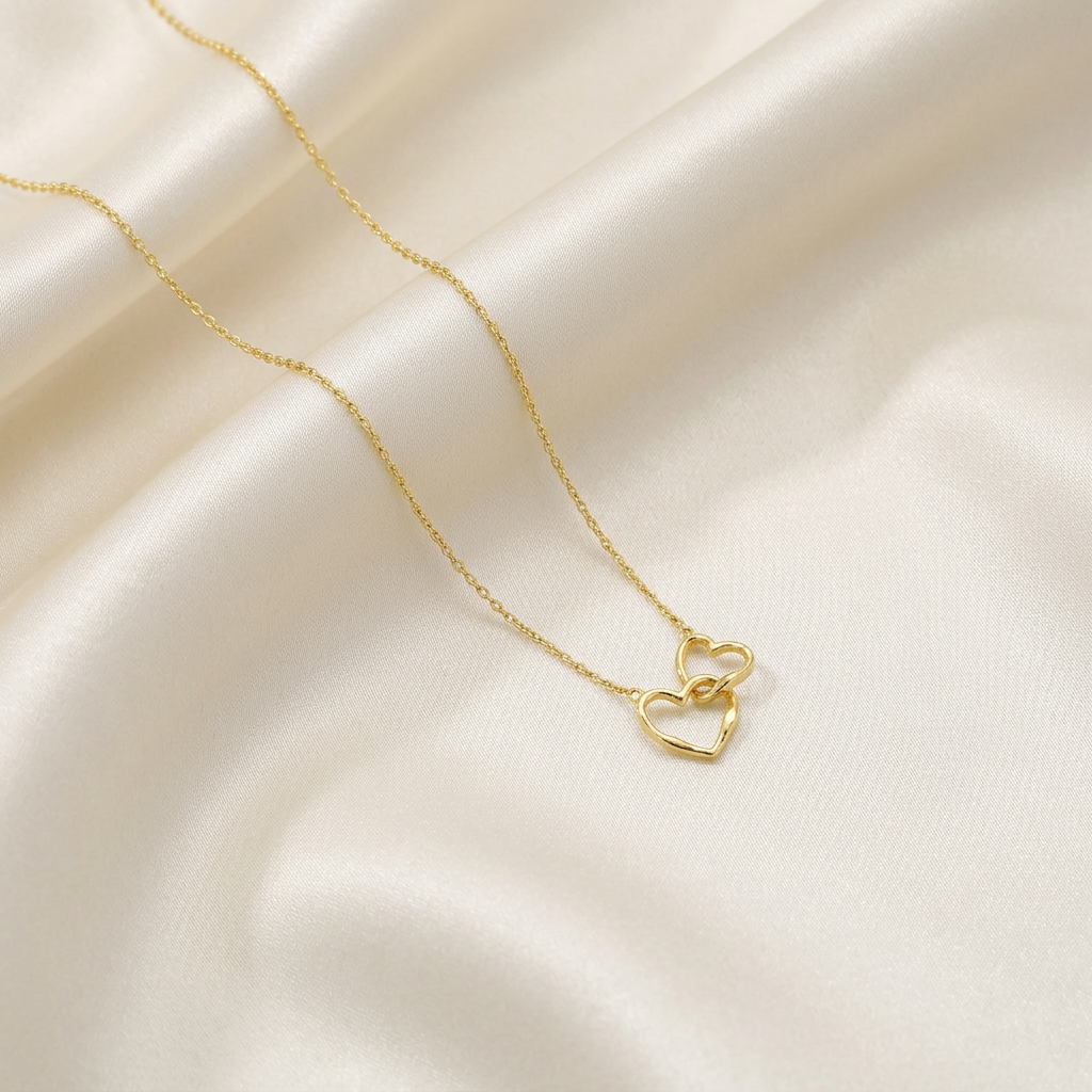 Gargantilla de Goldfilled Corazones Entrelazados mod. 5029