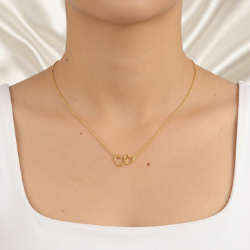 Gargantilla de Goldfilled Corazones Entrelazados mod. 5029