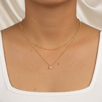 Gargantilla de Goldfilled Corazón Rosa Brillante mod. 5035