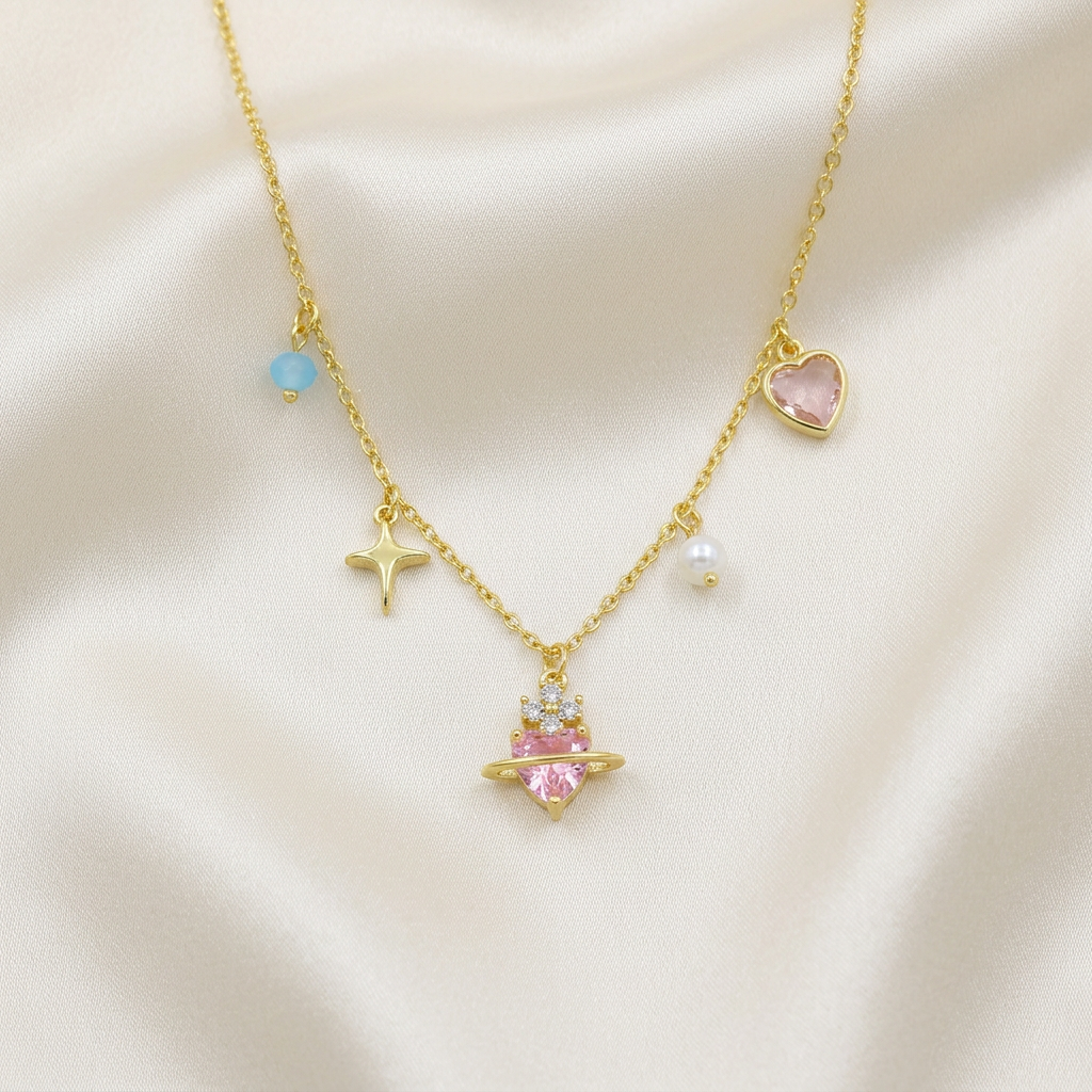 Gargantilla de Goldfilled Diseño Cosmic Heart mod. 5044