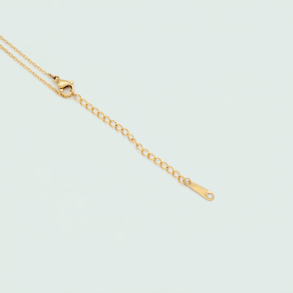 Set de Goldfilled Gargantilla y Aretes con Diseño de Luna y Zirconia mod. 1362