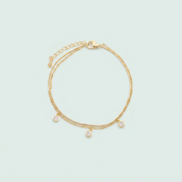 Pulsera de Goldfilled con Zirconia Colgantes mod. 1245
