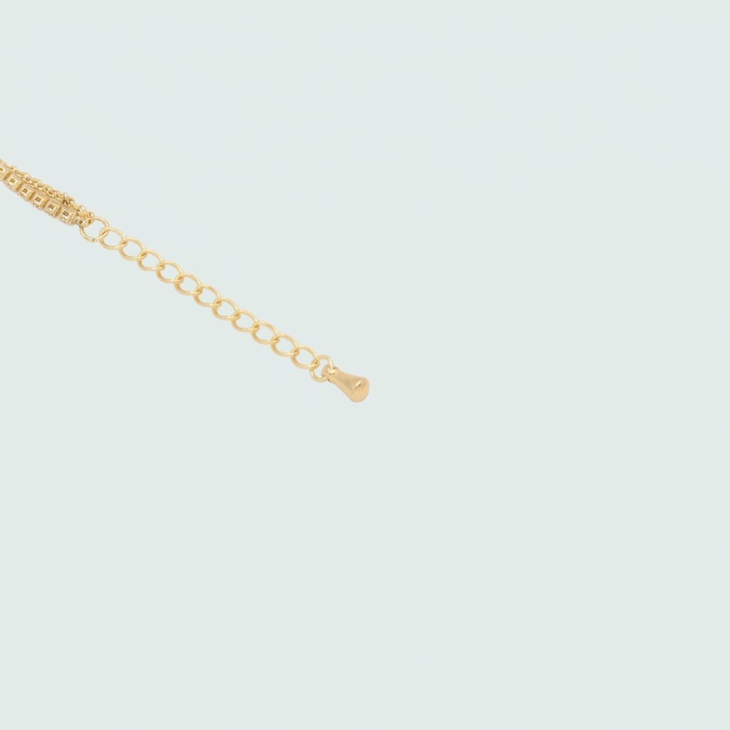 Pulsera de Goldfilled Doble con Flor de Zirconias mod. 1220