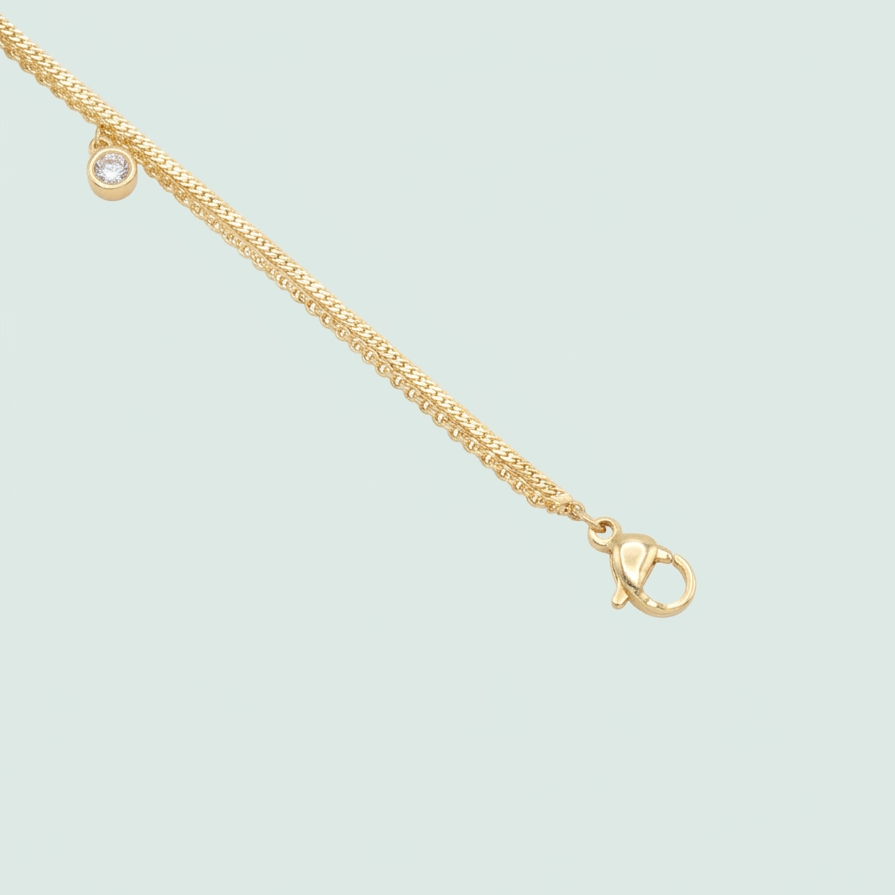 Pulsera de Goldfilled con Zirconia Colgantes mod. 1245