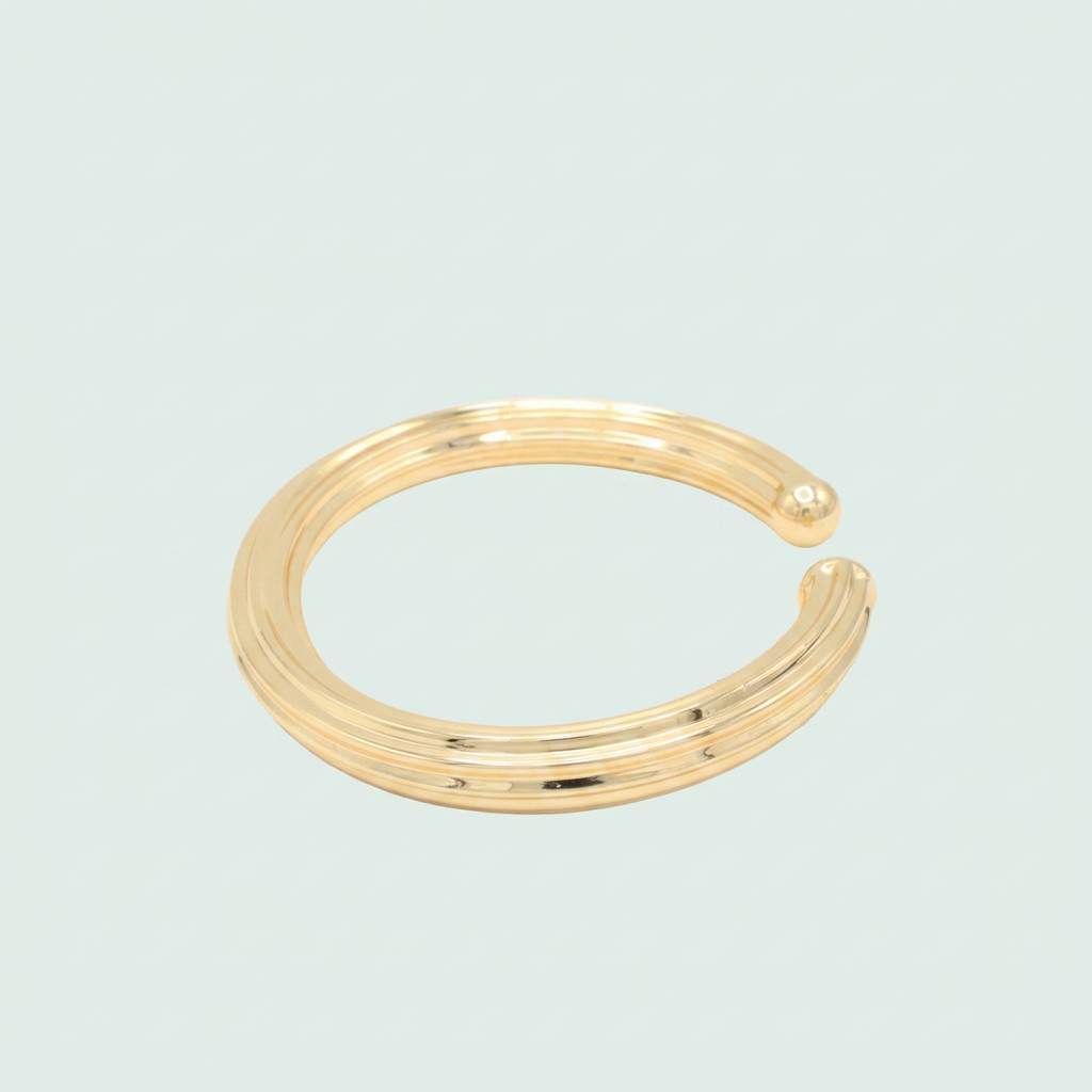 Aro de Oro Laminado Lineas mod. 1513