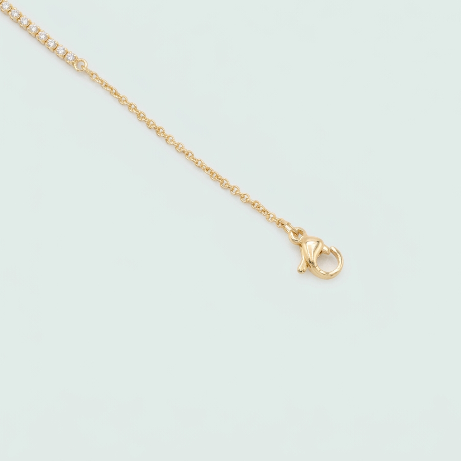 Pulsera de Goldfilled Tejido Tipo Tenis con Mariposas de Zirconias mod. 1247