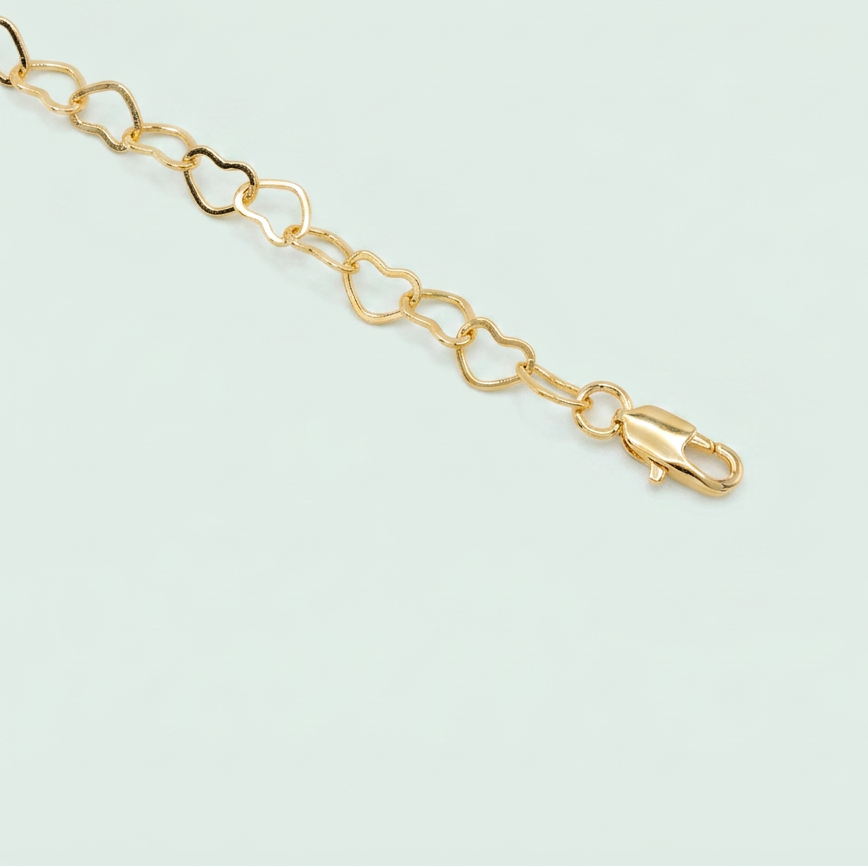 Gargantilla de Joyería de Goldfilled con Diseño de Corazones mod. 1113